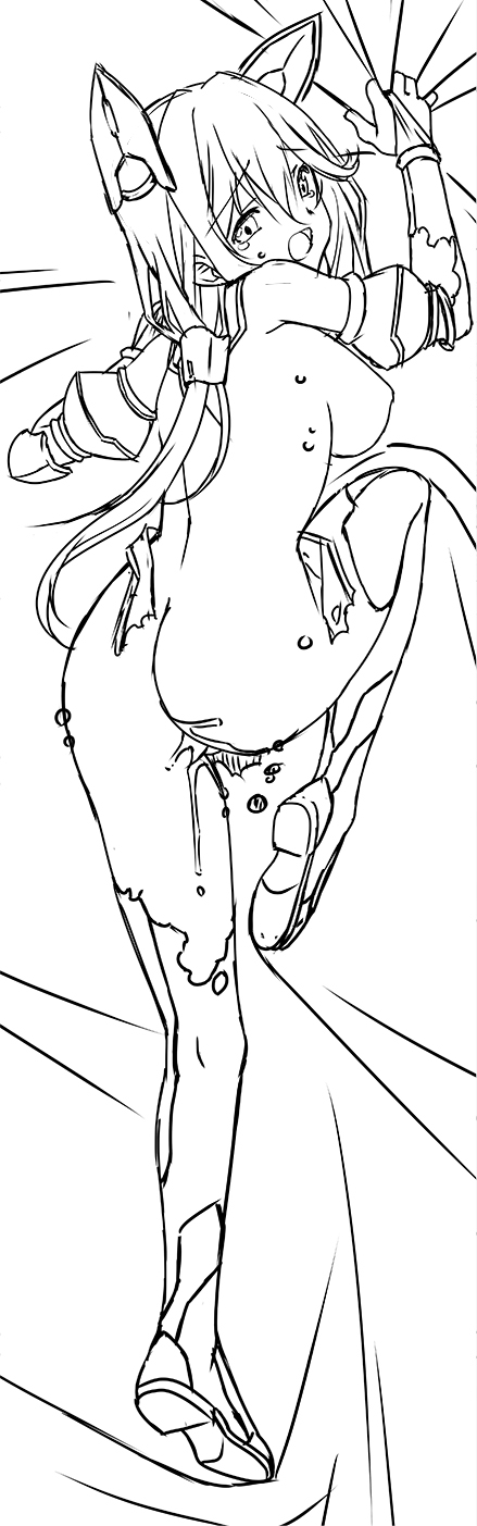 シンフォニックスピカ 抱き枕裏面の絵柄ラフ
