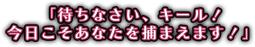 「待ちなさい、キール！今日こそあなたを捕まえます！」